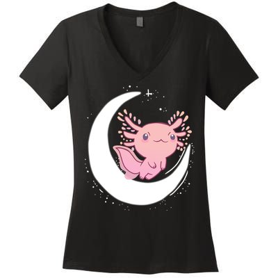 Space Axolotl Women's V-Neck T-Shirt