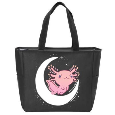 Space Axolotl Zip Tote Bag