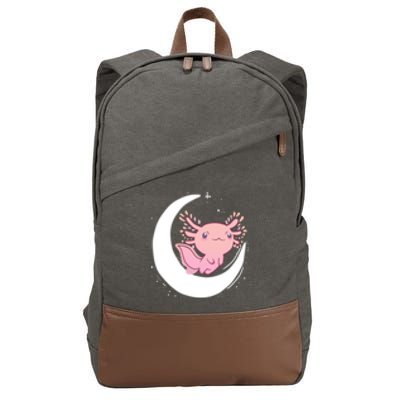 Space Axolotl Cotton Canvas Backpack