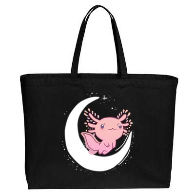 Space Axolotl Cotton Canvas Jumbo Tote