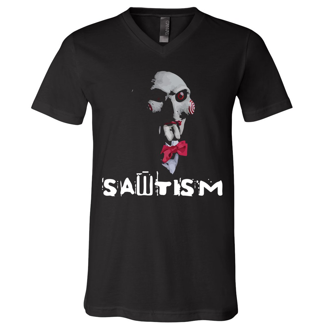 Sawtism Autism V-Neck T-Shirt