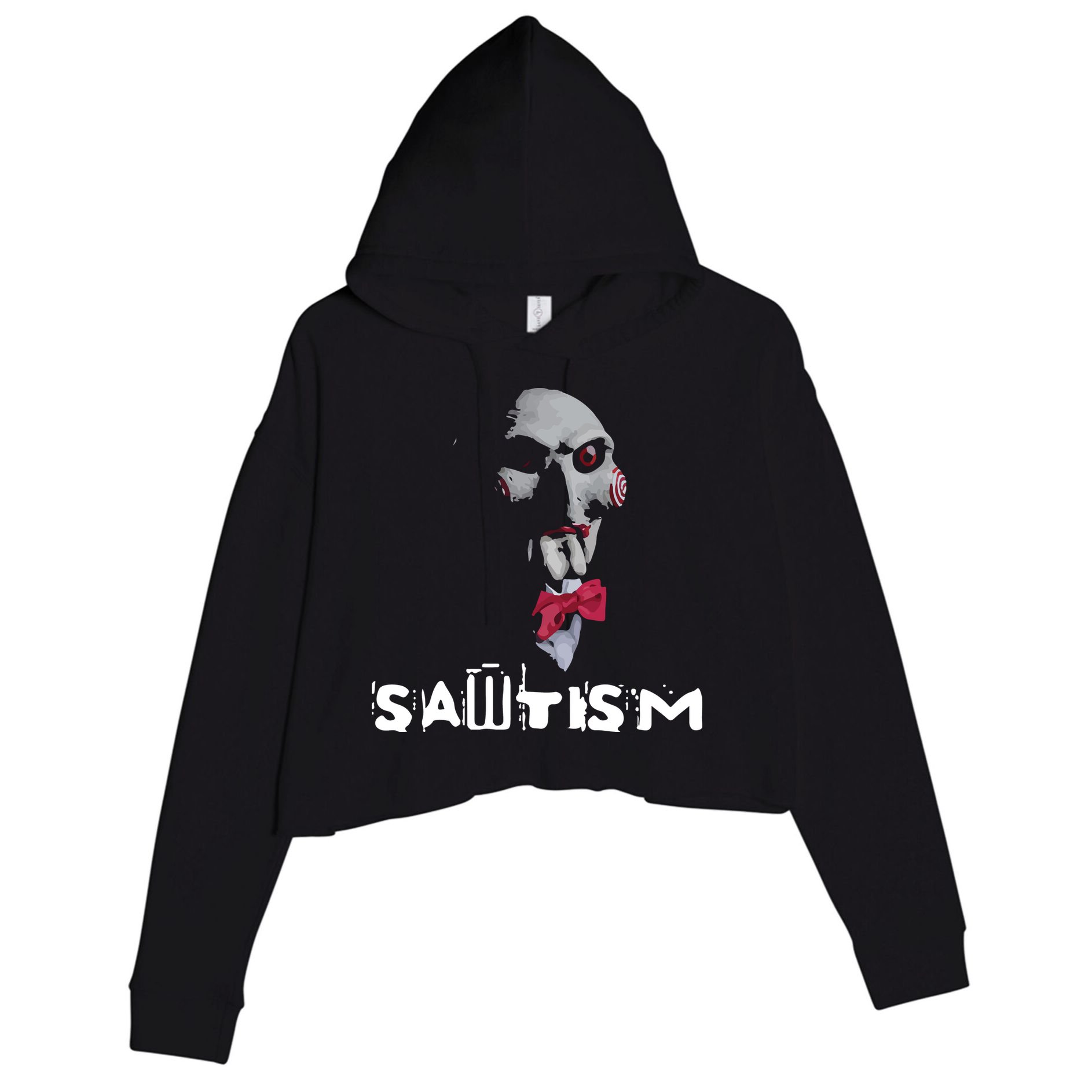 Sawtism Autism Crop Fleece Hoodie