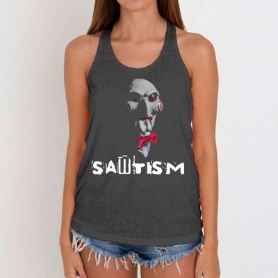 Sawtism Autism Women's Knotted Racerback Tank