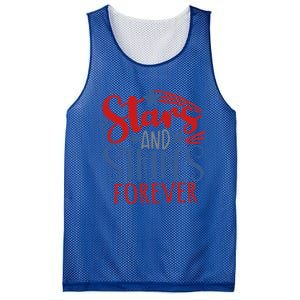 Stars And Stripes Forever Gift For Fourth Of July Gift Mesh Reversible Basketball Jersey Tank