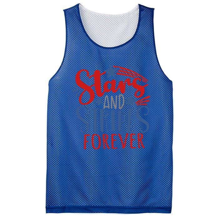 Stars And Stripes Forever Gift For Fourth Of July Gift Mesh Reversible Basketball Jersey Tank