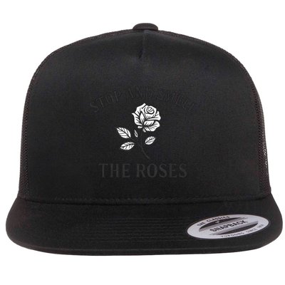 Stop and Smell the Roses Flat Bill Trucker Hat