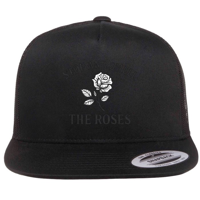 Stop and Smell the Roses Flat Bill Trucker Hat
