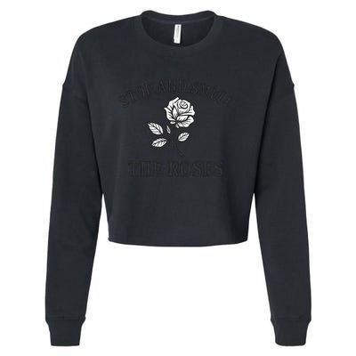Stop and Smell the Roses Cropped Pullover Crew