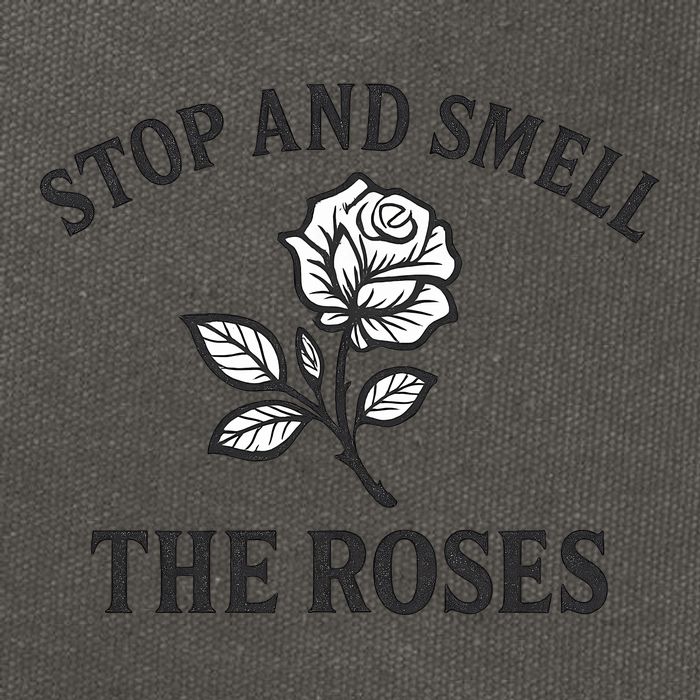 Stop and Smell the Roses Cotton Canvas Backpack