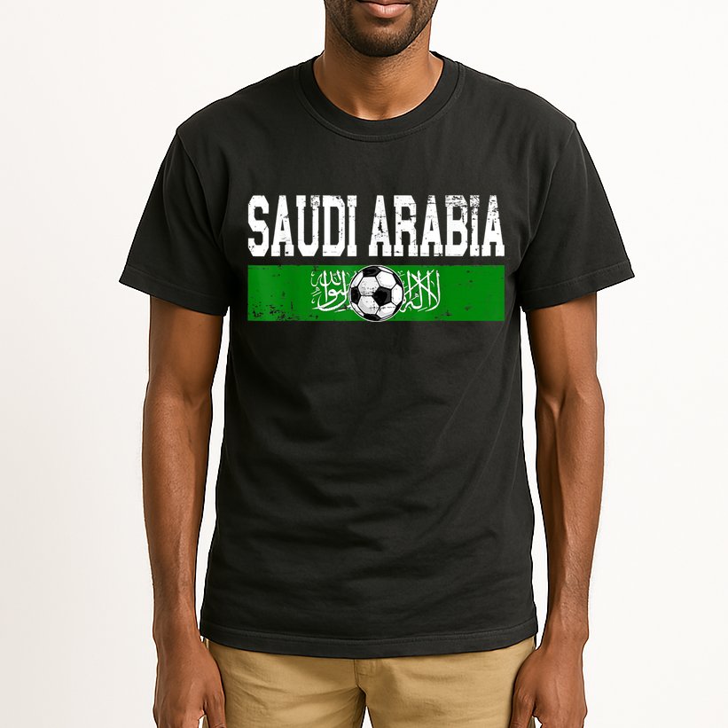 Saudi Arabia Saudis Flag Soccer Jersey Football Lovers Tall T-Shirt