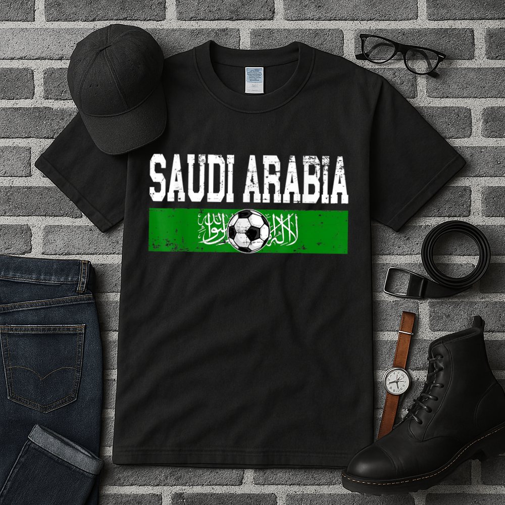 Saudi Arabia Saudis Flag Soccer Jersey Football Lovers Tall T-Shirt