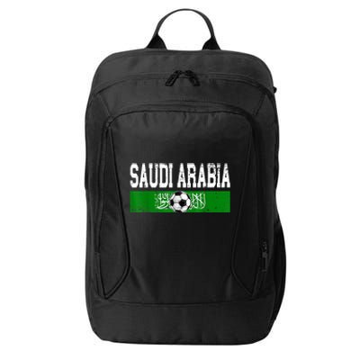 Saudi Arabia Saudis Flag Soccer Jersey Football Lovers City Backpack