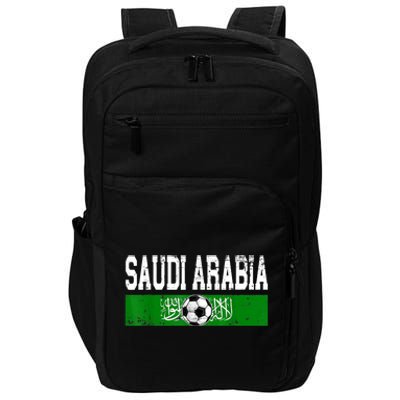 Saudi Arabia Saudis Flag Soccer Jersey Football Lovers Impact Tech Backpack