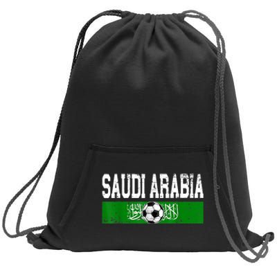 Saudi Arabia Saudis Flag Soccer Jersey Football Lovers Sweatshirt Cinch Pack Bag