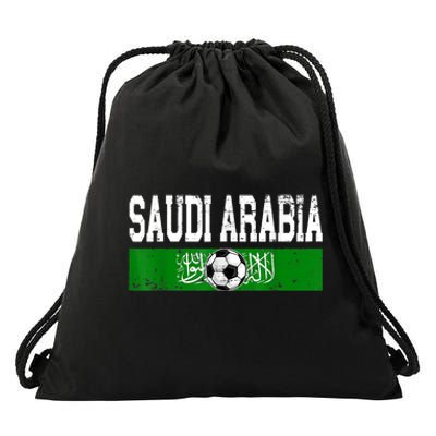 Saudi Arabia Saudis Flag Soccer Jersey Football Lovers Drawstring Bag