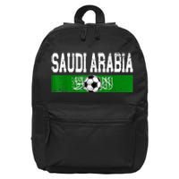 Saudi Arabia Saudis Flag Soccer Jersey Football Lovers 16 in Basic Backpack