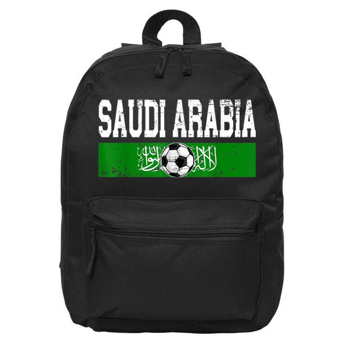 Saudi Arabia Saudis Flag Soccer Jersey Football Lovers 16 in Basic Backpack