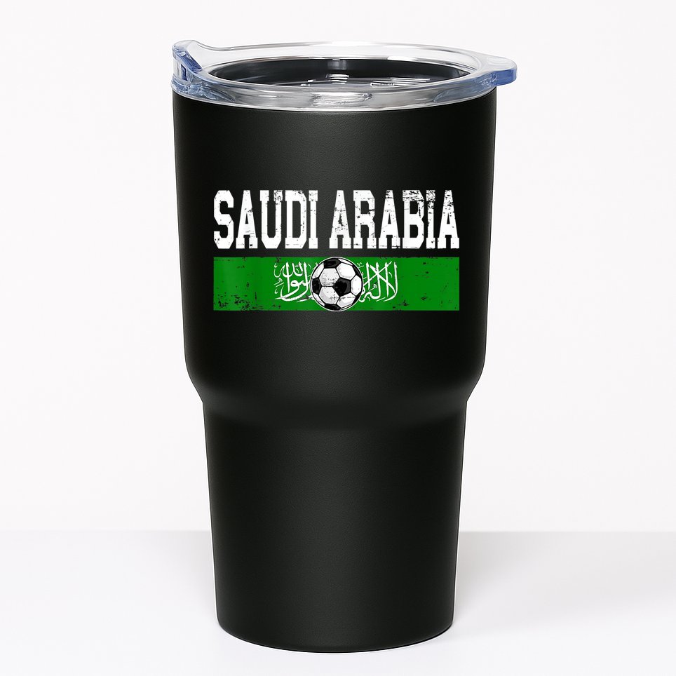 Saudi Arabia Saudis Flag Soccer Jersey Football Lovers Tumbler