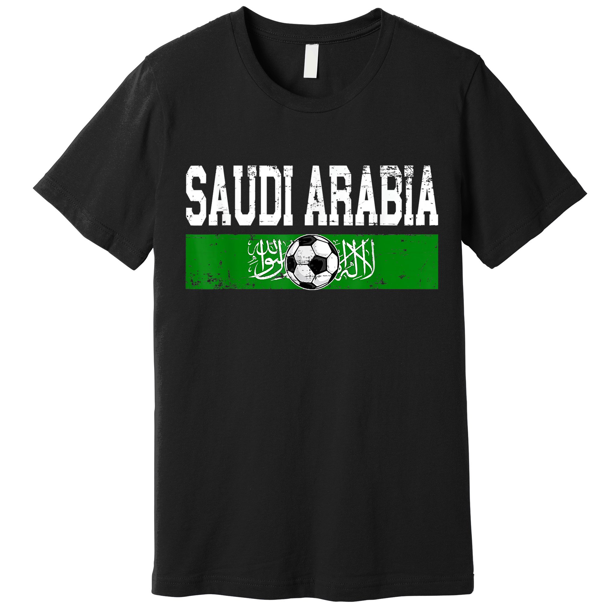 Saudi Arabia Saudis Flag Soccer Jersey Football Lovers Premium T-Shirt