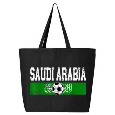 Saudi Arabia Saudis Flag Soccer Jersey Football Lovers 25L Jumbo Tote