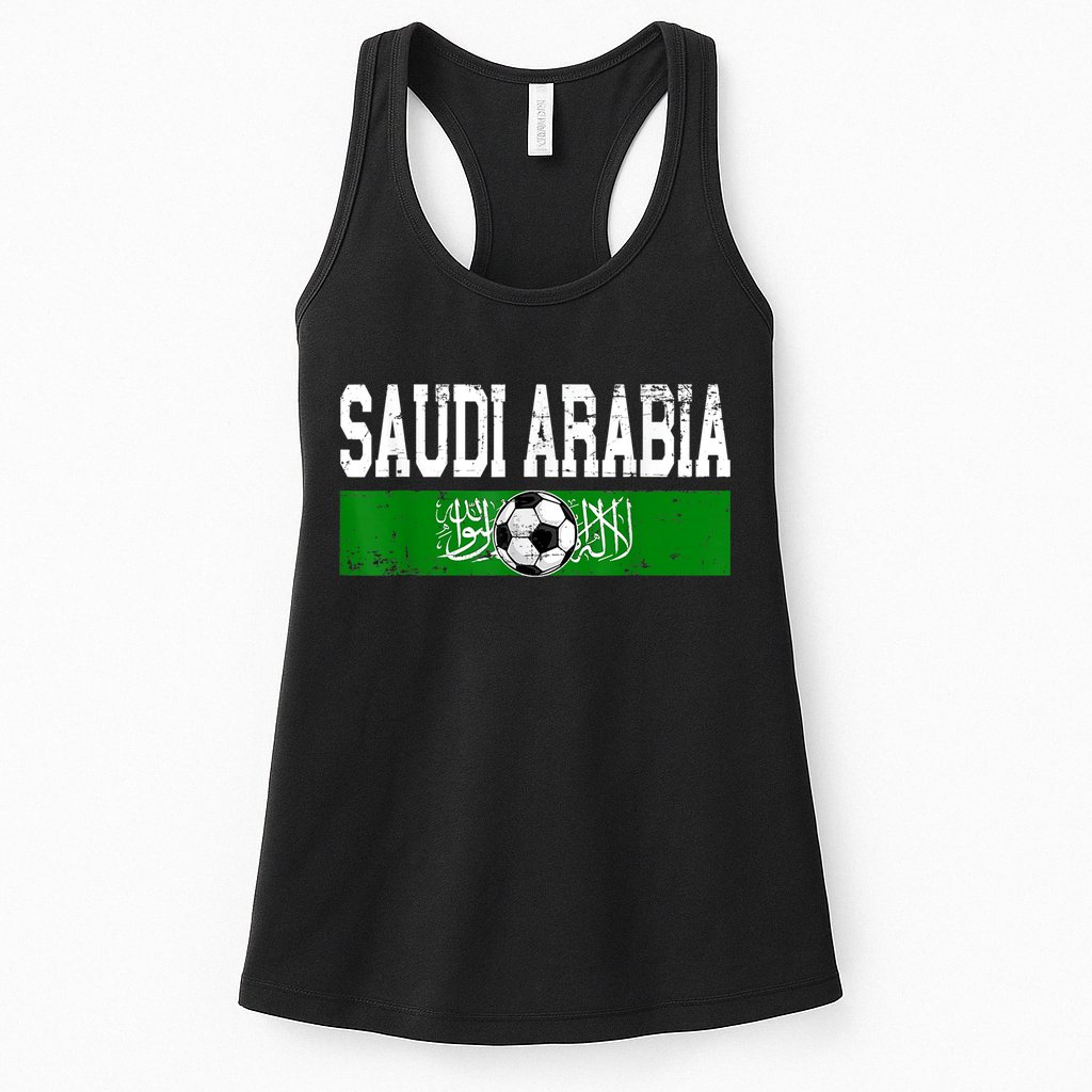 Saudi Arabia Saudis Flag Soccer Jersey Football Lovers Womens Tank Top