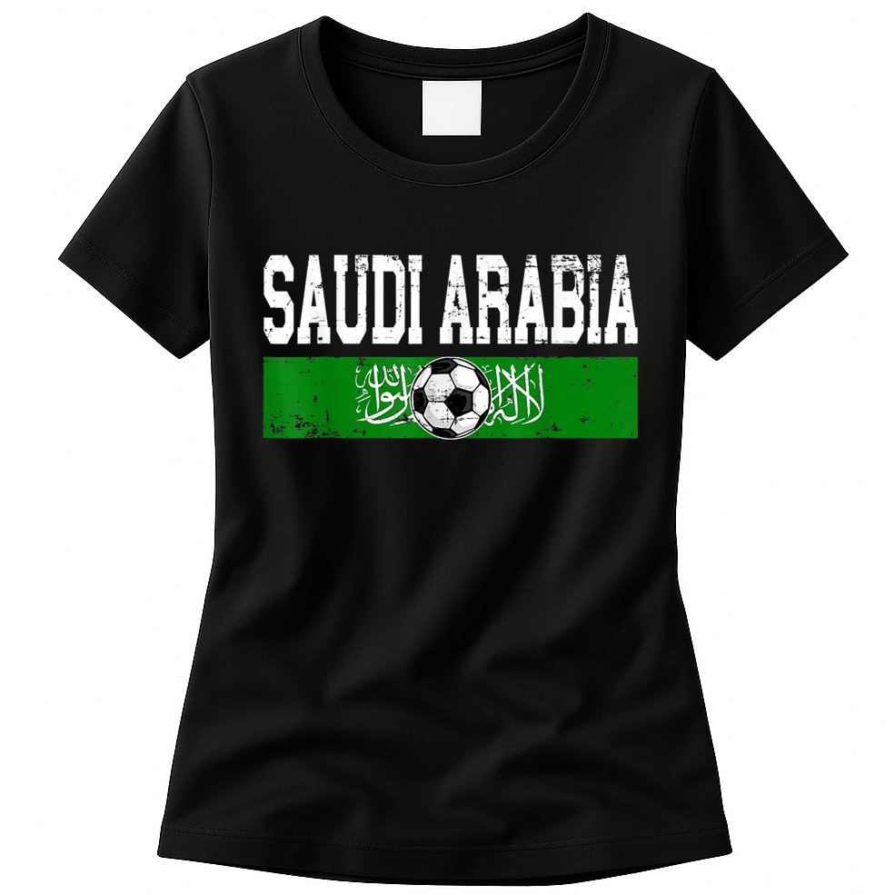 Saudi Arabia Saudis Flag Soccer Jersey Football Lovers Womens T-Shirt