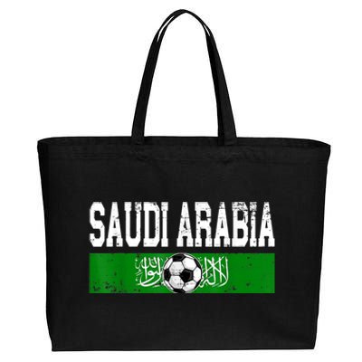 Saudi Arabia Saudis Flag Soccer Jersey Football Lovers Cotton Canvas Jumbo Tote