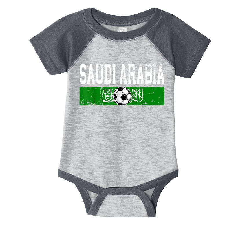 Saudi Arabia Saudis Flag Soccer Jersey Football Lovers Infant Baby Jersey Bodysuit