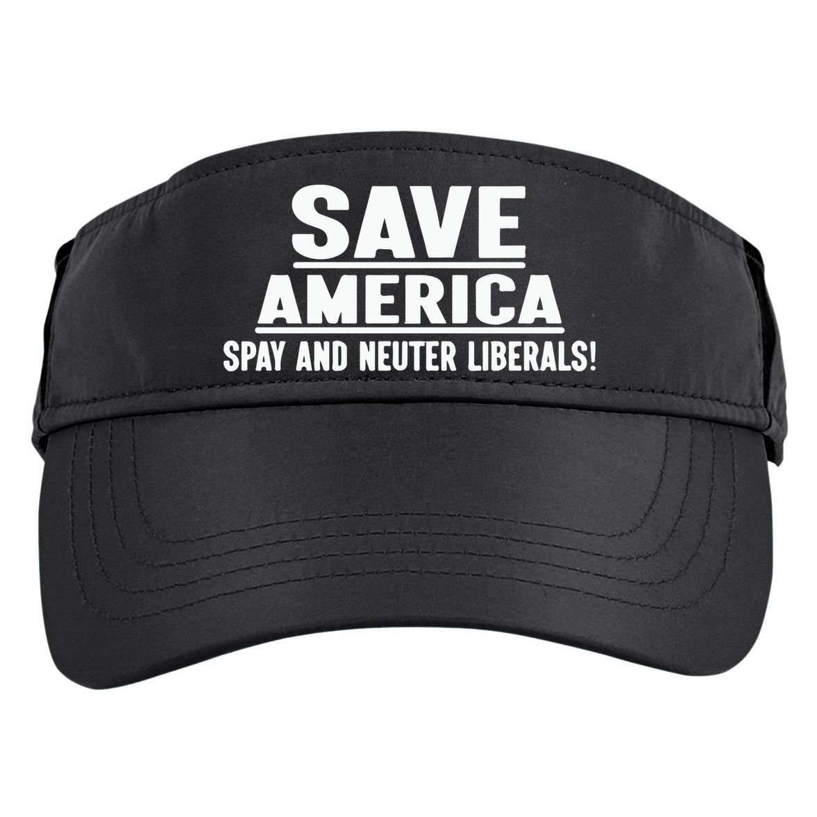 Save America Spay And Neuter Liberals Adult Drive Performance Visor