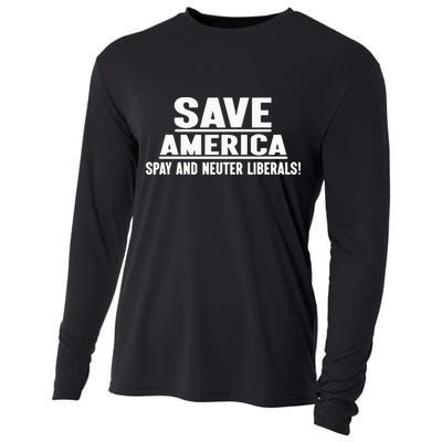 Save America Spay And Neuter Liberals Cooling Performance Long Sleeve Crew