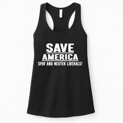Save America Spay And Neuter Liberals Womens Tank Top