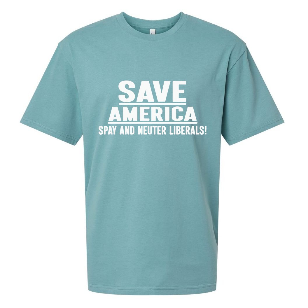 Save America Spay And Neuter Liberals Sueded Cloud Jersey T-Shirt