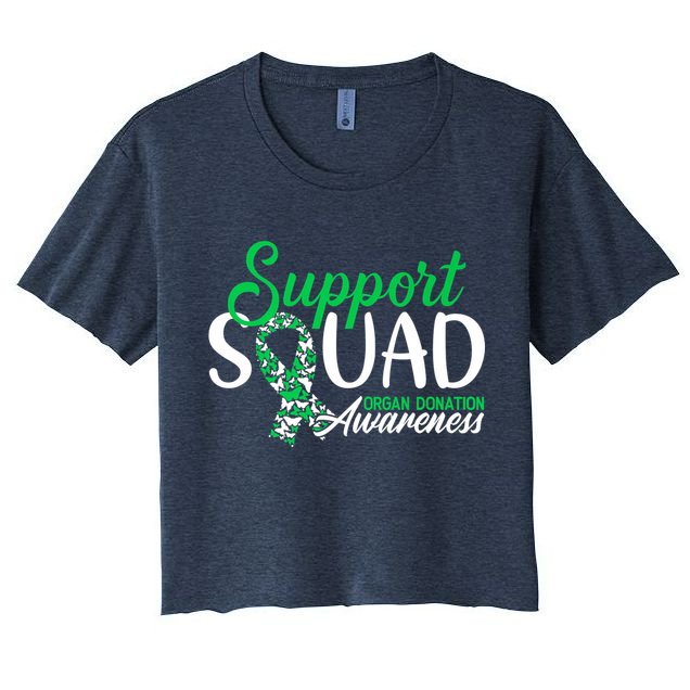 Support Awareness Squad I Transplant Survivor Organ Donation Premium Crop Top