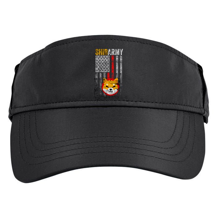 Shiba Army, Shiba Inu Coin With American Flag Adult Drive Performance Visor