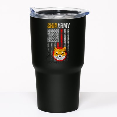 Shiba Army, Shiba Inu Coin With American Flag Tumbler