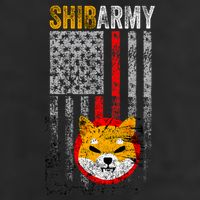Shiba Army, Shiba Inu Coin With American Flag Microfiber Hand Towel