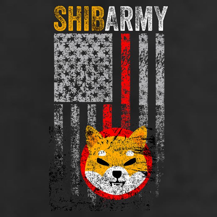 Shiba Army, Shiba Inu Coin With American Flag Microfiber Hand Towel