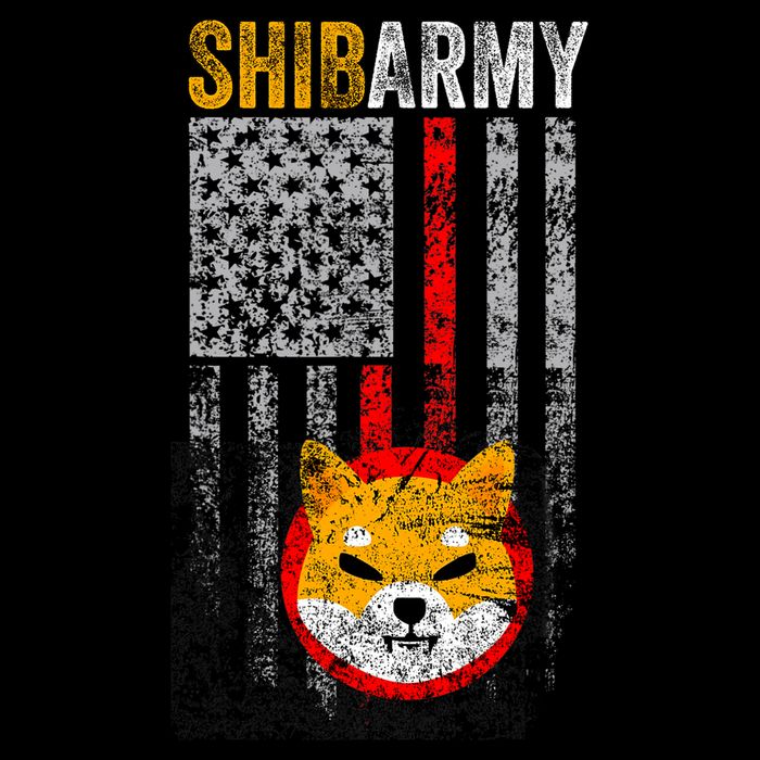 Shiba Army, Shiba Inu Coin With American Flag Wool Snapback Cap