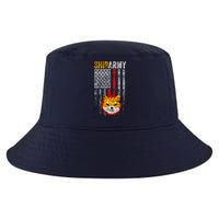 Shiba Army, Shiba Inu Coin With American Flag Cool Comfort Performance Bucket Hat