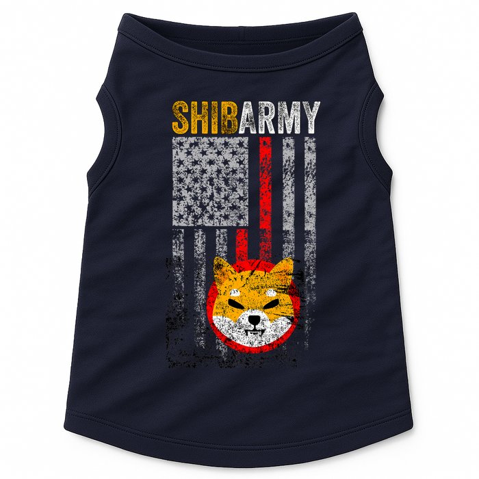 Shiba Army, Shiba Inu Coin With American Flag Doggie Tank