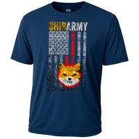 Shiba Army, Shiba Inu Coin With American Flag Performance Shirt