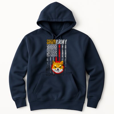 Shiba Army, Shiba Inu Coin With American Flag Hoodie