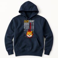 Shiba Army, Shiba Inu Coin With American Flag Hoodie