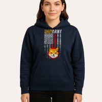 Shiba Army, Shiba Inu Coin With American Flag Hoodie