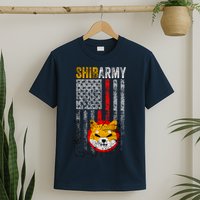 Shiba Army, Shiba Inu Coin With American Flag T-Shirt