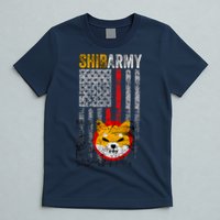 Shiba Army, Shiba Inu Coin With American Flag T-Shirt