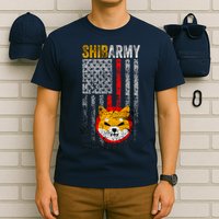 Shiba Army, Shiba Inu Coin With American Flag T-Shirt