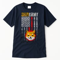 Shiba Army, Shiba Inu Coin With American Flag Tall T-Shirt
