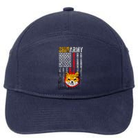 Shiba Army, Shiba Inu Coin With American Flag 7-Panel Snapback Hat