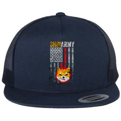 Shiba Army, Shiba Inu Coin With American Flag Flatbill Hat